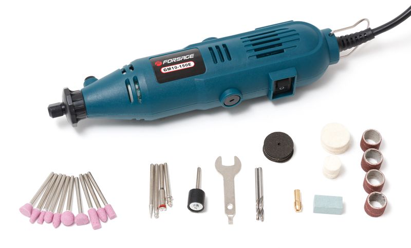 Гравер электрический ручной с набором аксессуаров(135W, 220V, 10000-32000об/мин, цанга 2.3, 3.2мм), . Большой выбор на сайте Трейдимпорт